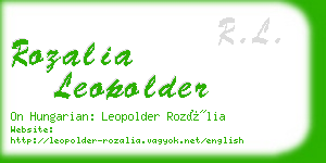 rozalia leopolder business card